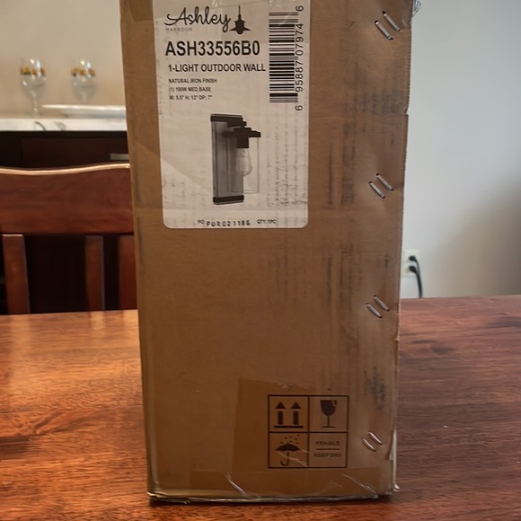 Ashley harbour 1 light natural iron wall lantern sconce - Picture 12 of 13